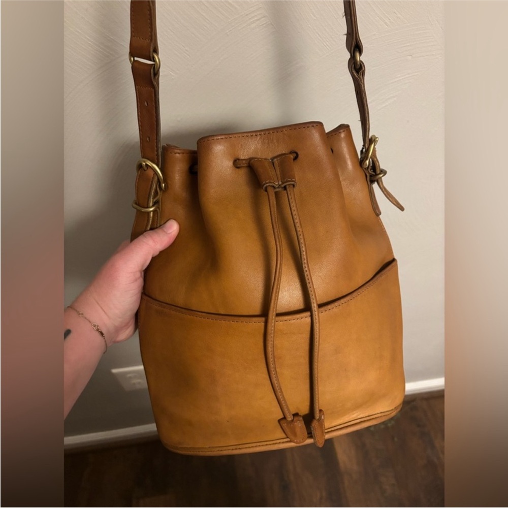 Vintage Coach Equestrian Drawstring bag - 9804 Toffee brown - Made in USA - Picture 2 of 9